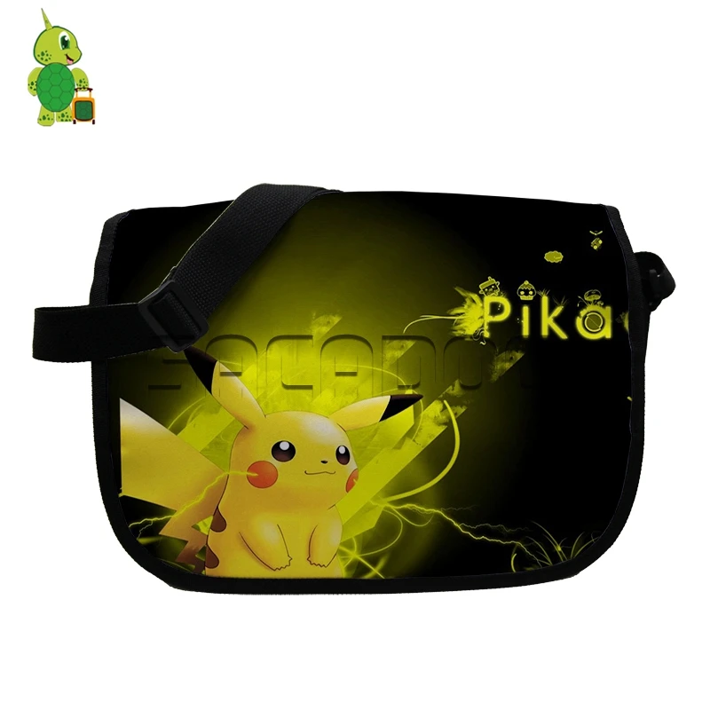 

Pokemon Pikachu Pichu Printing Women Men Messenger Bags Pikachu School Shoulder Bags for Teens Children Crossbody Book Bags