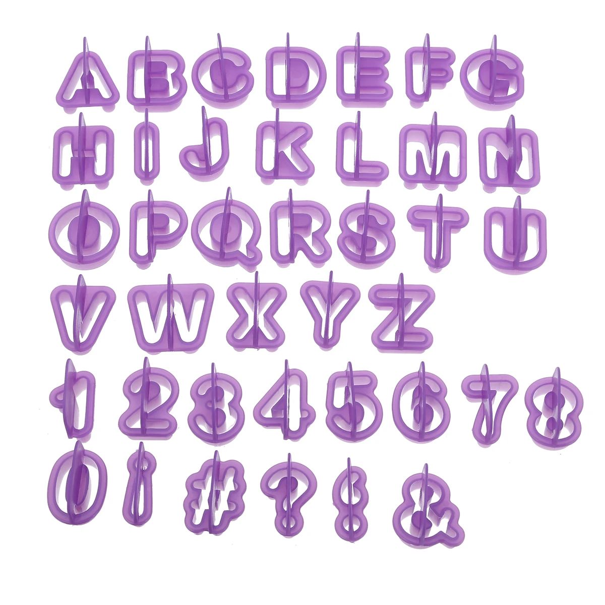 

40pcs/Set Cake Mould Alphabet Number Character Cake Decor Mould Fondant Icing Cutter Mold For Kitchen Pastry Making Tool