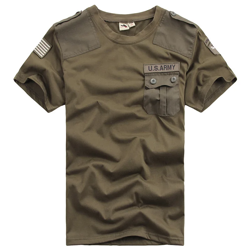 

Tactical T-shirts Mens Airborne Division Bomber Army Military Crossfit Combat Short-sleeve Tops Cotton Breathable Quick Dry Tees