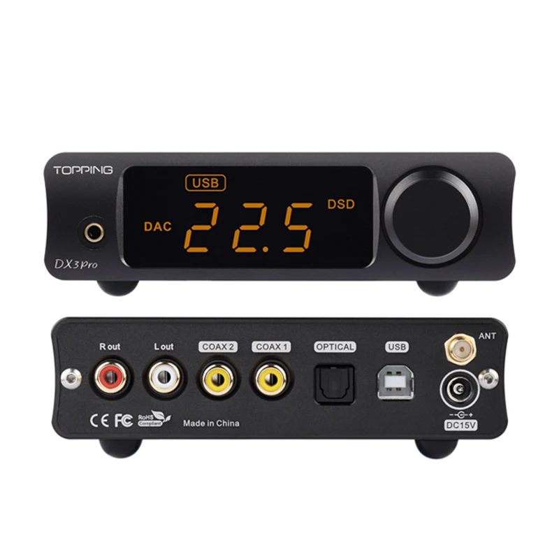 Усилитель TOPPING DX3 PRO LDAC декодер с поддержкой Bluetooth выход для наушников USB AK4493