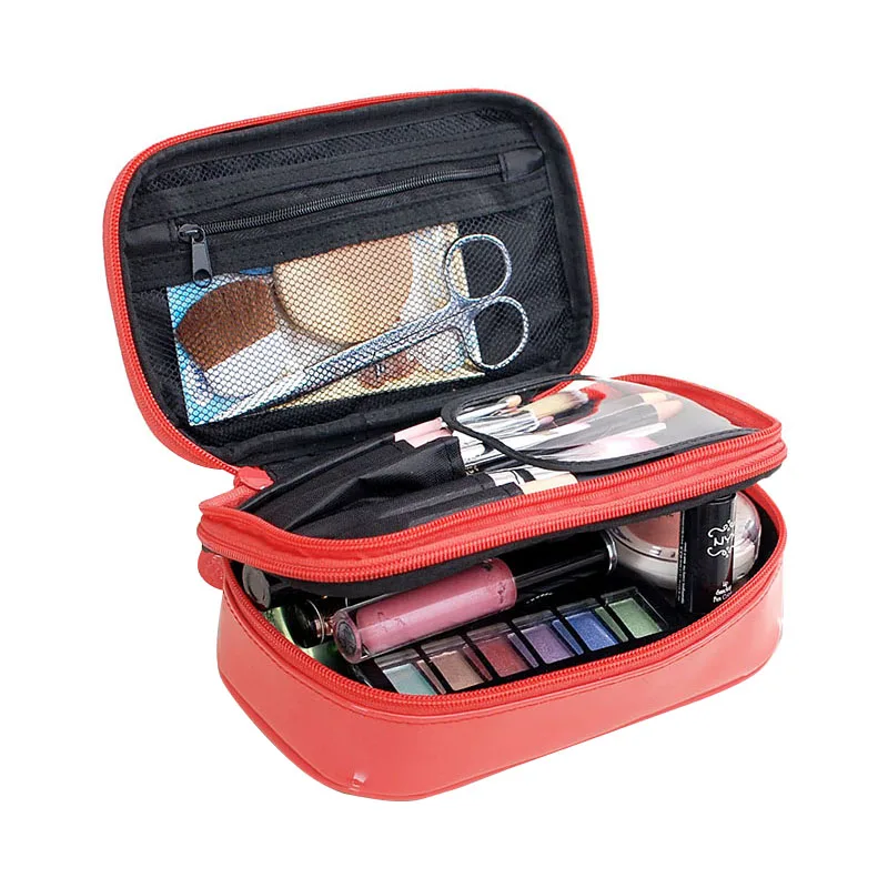 

PU Multi-Color Cosmetic Bags Solid Make Up Tools Organizer Pouch Wash Toiletry Vanity Travel Case Accessories Supply Products