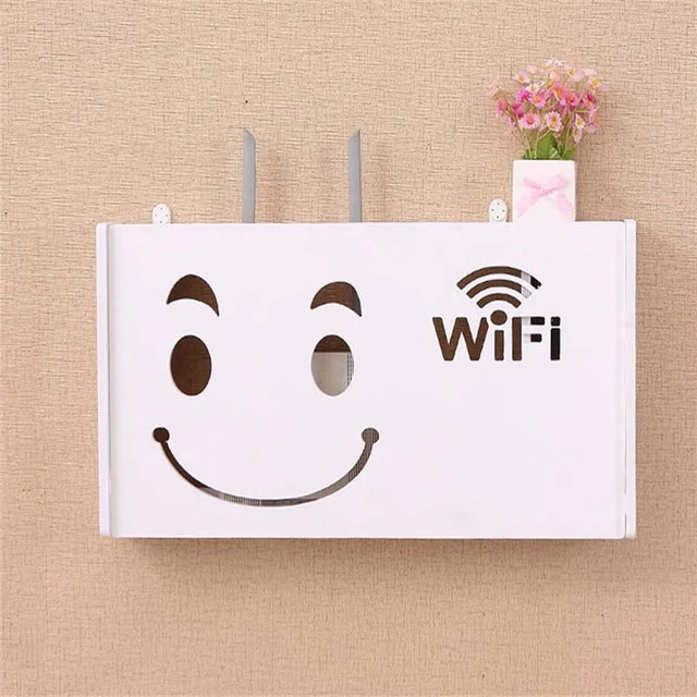 Беспроводной Wi Fi маршрутизатор деревянный ящик для хранения пластиковыая полка