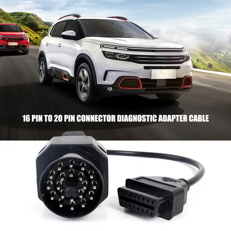 OBD2 16 Pin 20 контактный разъем Диагностический соединительный кабель с адаптером