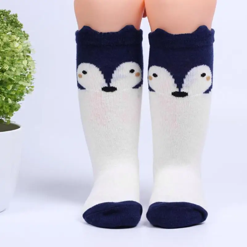 

Cute 2-4Y Kids Girls Boys Girls Cartoon Fox Knee Socks Cotton Hit Color Autumn Spring Socks Animal Infant Soft Cotton Socks M20