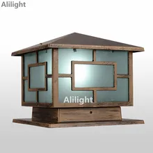 Европейский королевский настенный фонарь на капитель колонны восточные Лофт Форма бронза ландшафтный светильник железная рукодельная лампа для сада/двора/Трава Декор Настенные светильники E27