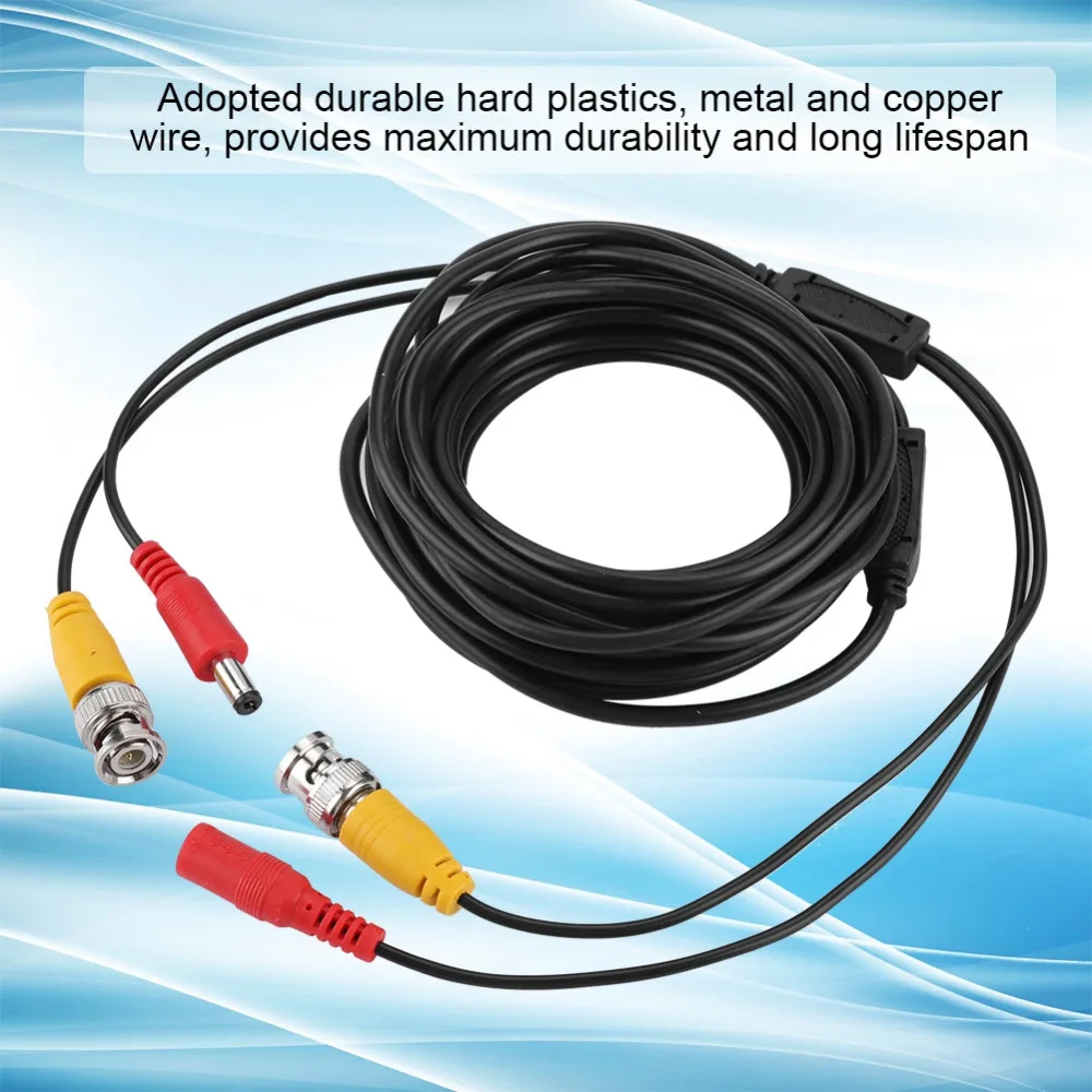 

BNC + 2.1mm DC Power CCTV Extension Cable Video Coax Cable For Commercial Residential For CATV Security Camera System