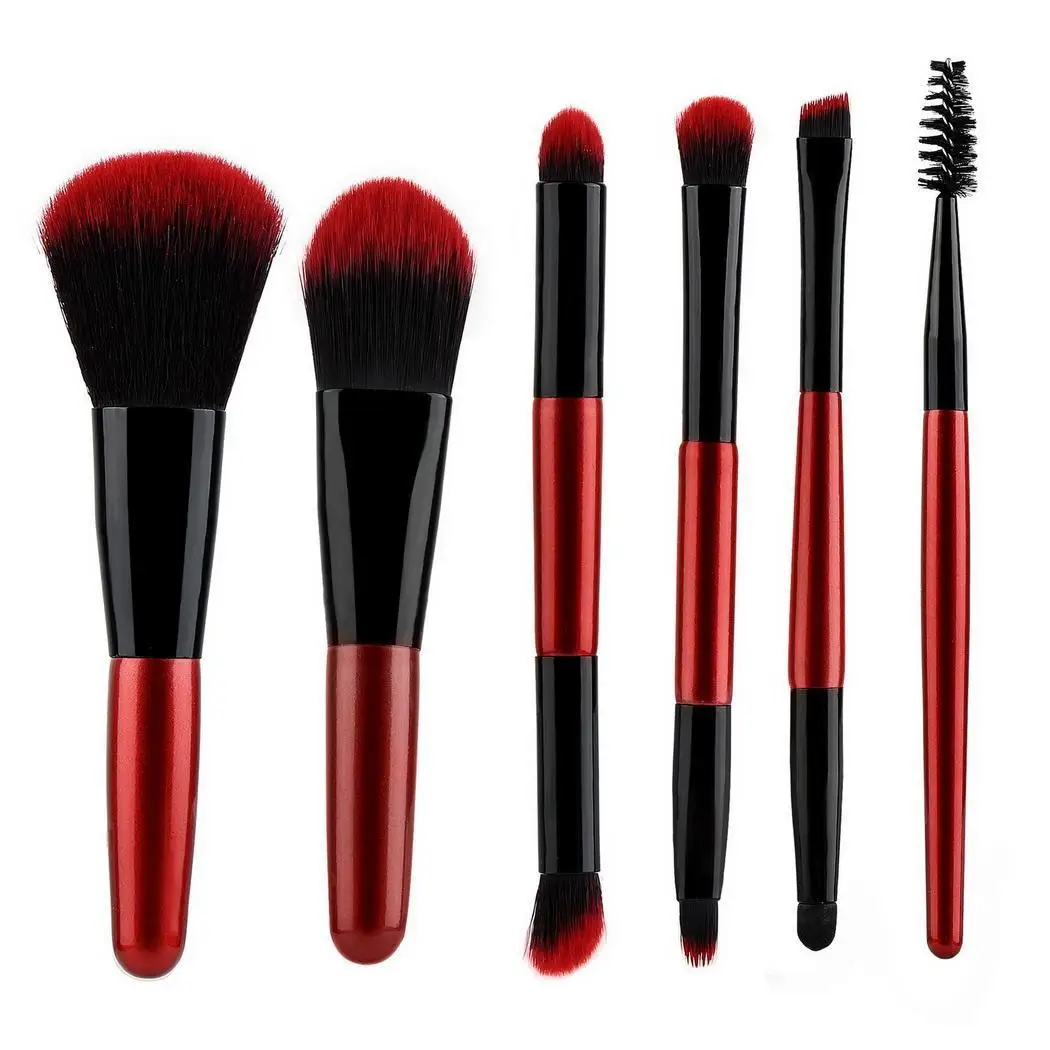 

Makeup Foundation Set 6pcs Tool kit or 42g Blusher Soft Lip Eyebrow for professional Cosmetic home Makeup Brush Kit use