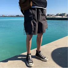 Новое поступление, весна-лето, корейский стиль Харадзюку, повседневные модные однотонные Короткие штаны с карманами