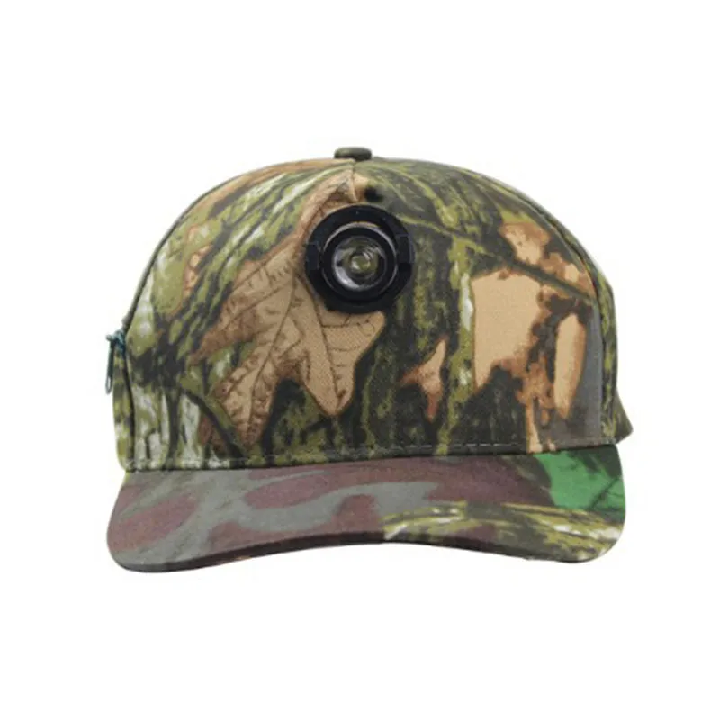 

Outdoor Camouflage Night Fishing Cap With Head Light Double Led Lights Camping Fishing Hunting Head Lamp Light Hat