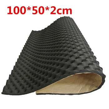 

100*50*2CM Car Sound Deadening Noise Insulation Mat Acoustic Dampening Foam Subwoofer Boot Cover Wheel Arch Sound Deadener Mat