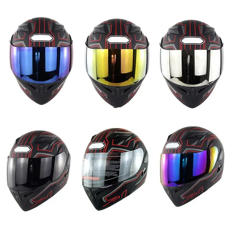

S/M/L/XL/2XL Double Lens Motorcycle Full Face Helmet ABS+EPS Open Face Helmet GB Standard Quick Buckle