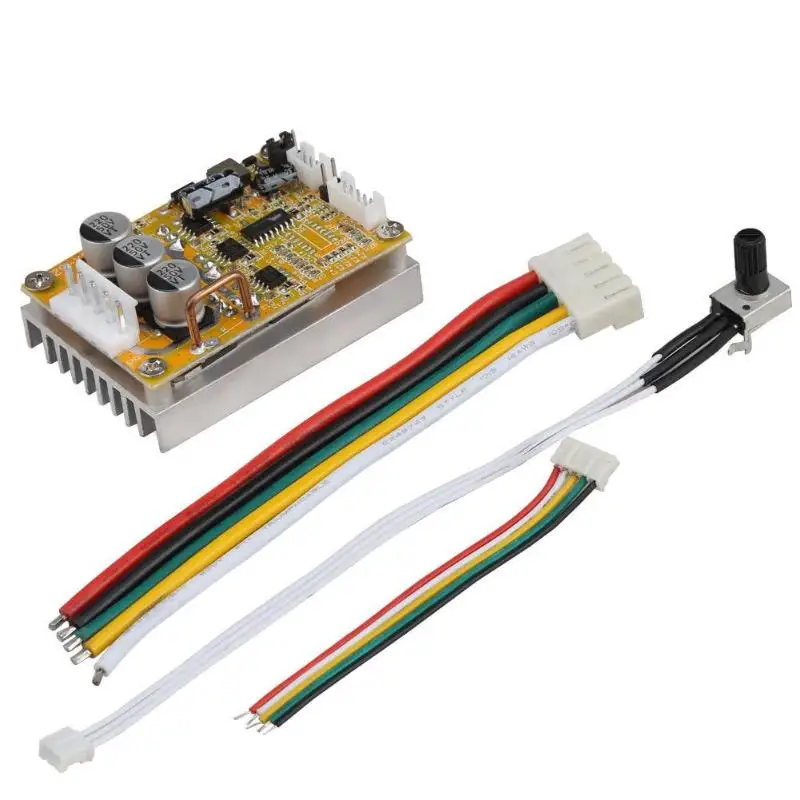 

5V-36V DC Brushless Motor Controller 350W BLDC PWM Driver Board with Cable Overcurrent Protection Motor Speed Controller