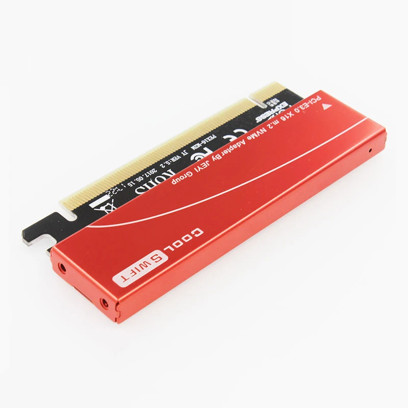 JEYI Cool Swift NVME M.2 X16 PCI-E Riser Card 2280 теплопроводность кремниевые пластины охлаждения пыленепроницаемый алюминиевый лист золотой стержень