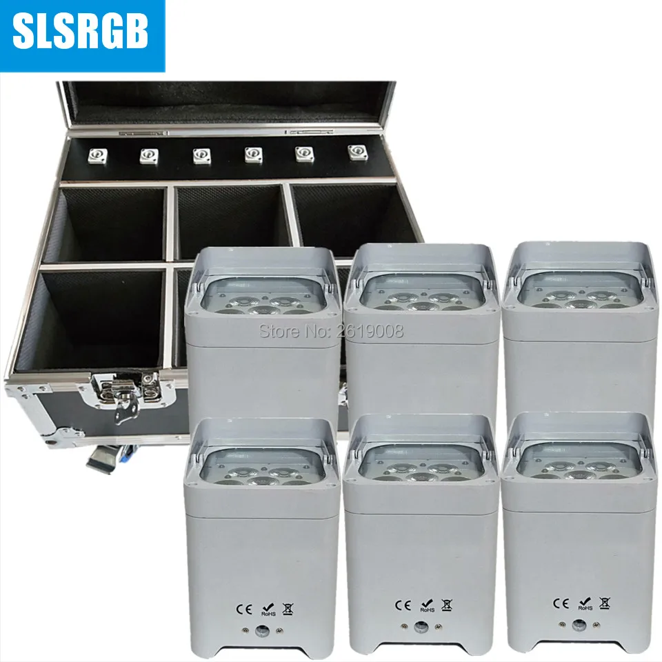 6 шт./лот с flightcase шт. светодиодная беспроводная осветительная балка для ношения dmx