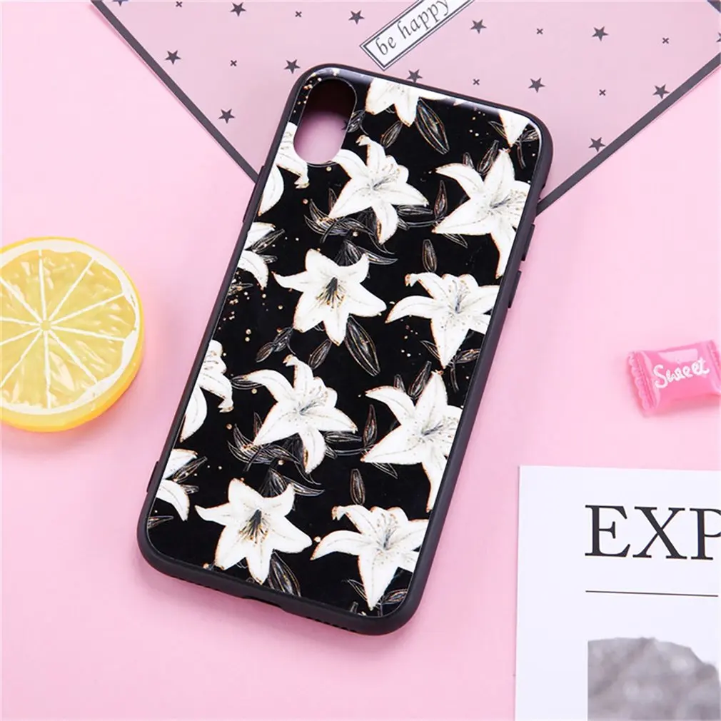 White Lily Aurora Glass Phone Case Cover Shell Cellphone Case Protection Man Woman Fashion Accessories,Mobile Phone White Lily Aurora Glass Phone Case Cover Shell Cellphone Case Protection Man Woman Fashion Accessories,Mobile Phone