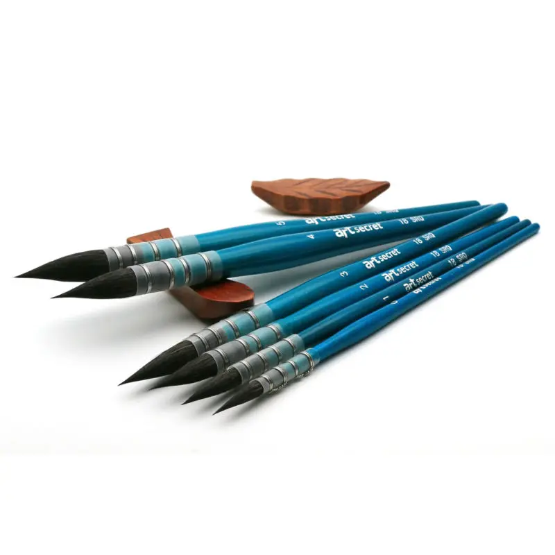 

18SRQ Series Fine Squirrel Hair Short Wooden Handle Watercolor brush Art Paint Brush