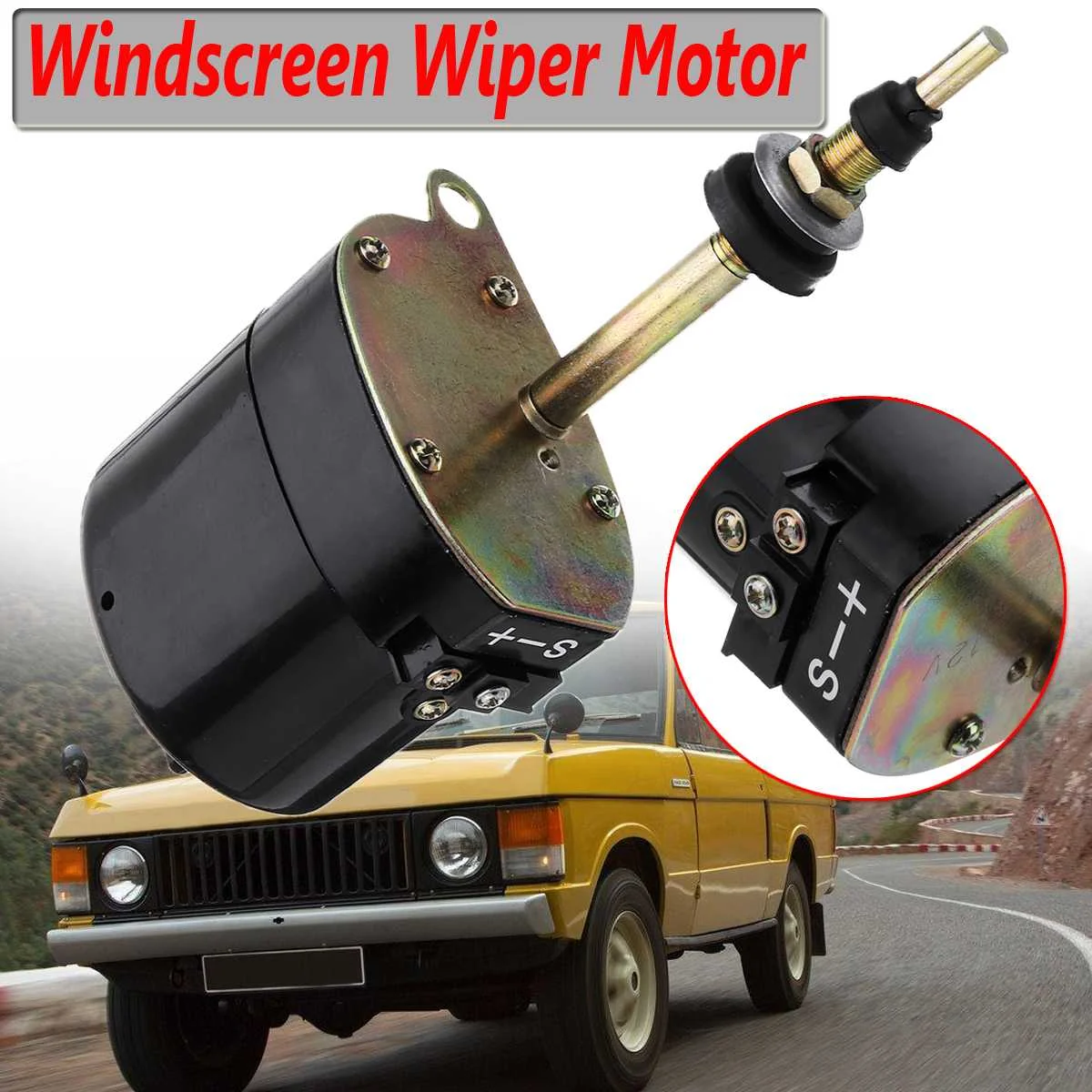 

1x Universal Car Front Windshield Windscreen Wiper Motor Pump For Land Rover Series 1 & 2 RTC3866 519900 GEU701