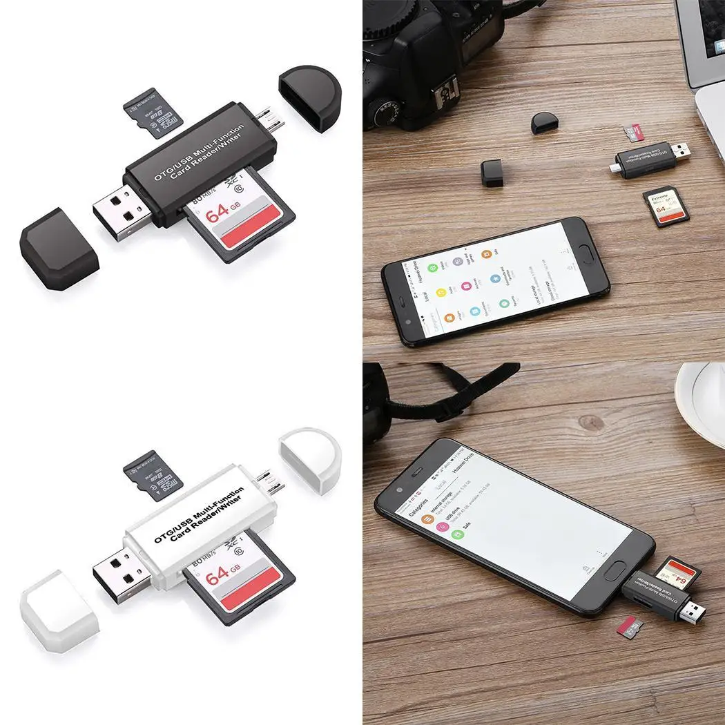 Портативный высокоскоростной считыватель карт USB 2 0 для смартфонов MicroSD SD TF Windoes 8 7