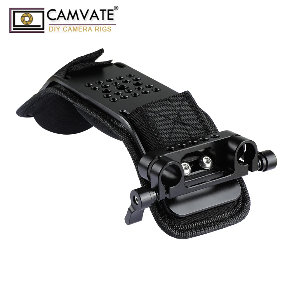 Almofada de Ombro com Haste Braçadeira para 15mm Camvate Dupla Railblock Sistema Apoio C1974