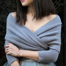 Новейший популярный женский фиксатор для плеча вязаный свитер джемпер Топы Кардиган внешняя одежда кофта