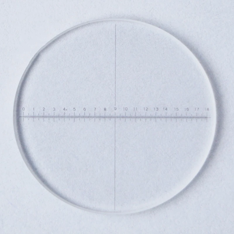 DIV 0,1 мм окулярный микрометр для микроскопа глазная сетка вертикальная линия горизонтальная линейка 1-18 диаметр 20 мм калибровка
