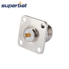 Superbat n-тип женский домкрат 4 отверстия Панель Крепление с припоя чашка RF коаксиальный разъем
