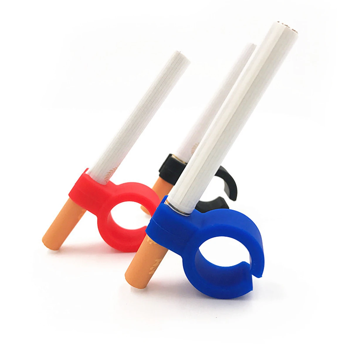 

Hands Free Cigarette Holder Ring Silicone Soft Cigarette Clip Ring Holder For Console Gamer Smoker Driving Playing Game Working