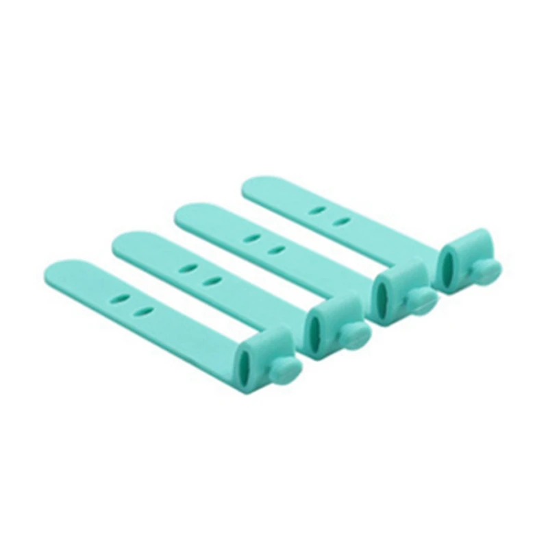 

4Pcs Silicone Strap Earphone Storage Tape Power Line Data Cable Tie Outside Travel Cable Organizer Strap Office Zip Ties