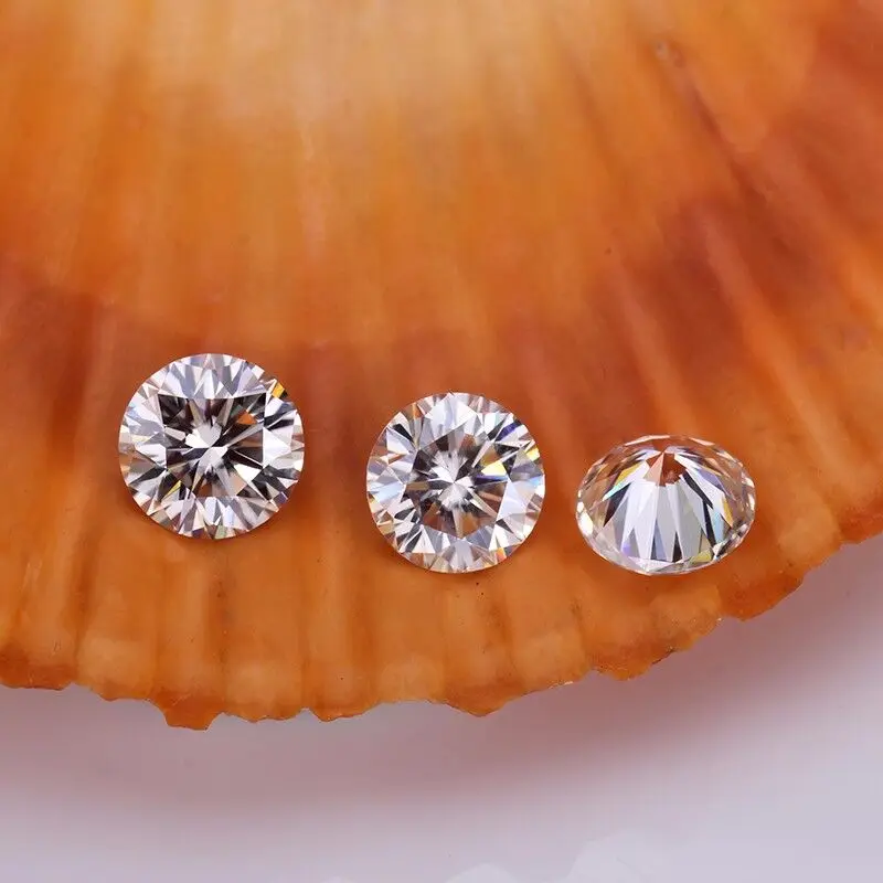 Оптовая продажа EF цвет 3.5ct 9 5 мм четкость VVS круглый блестящий порезной моиссанит