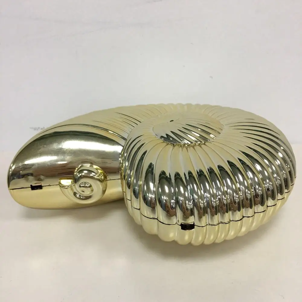 الذهب الشظية حبال قذيفة أكياس حزب الزفاف القواقع Crossbody حقائب للنساء محارة محفظة زين سبائك صغيرة لطيف سلسلة براثن 2019