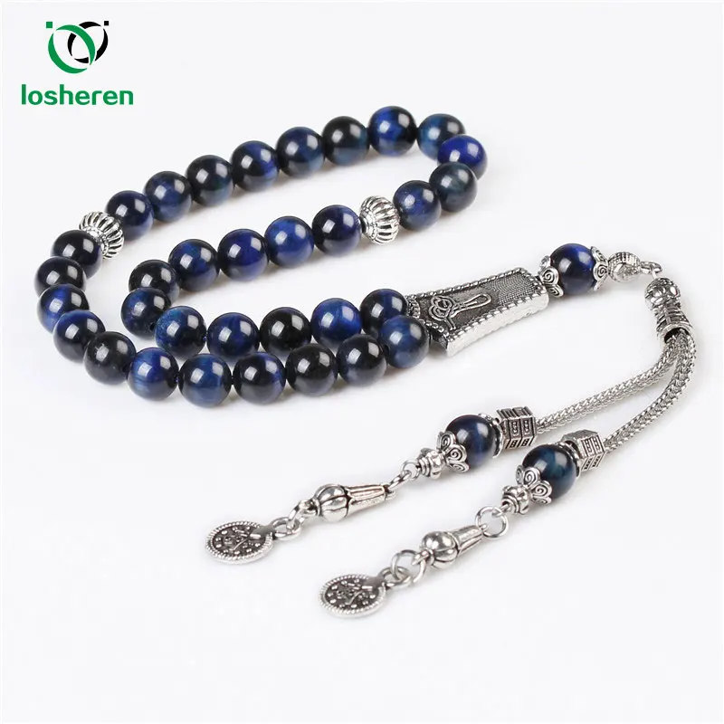 LOSHEREN натуральный синий тигровый глаз камень круглой формы ювелирные изделия 8 мм