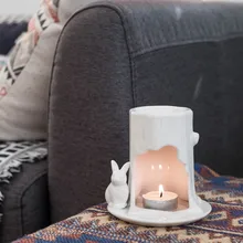 Классический американский белый керамический ароматический подсвечник ароматические эфирные масла Лампа Подсвечник Йога горелка орнамент