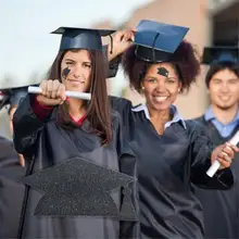 10 шт. шапка выпускника Стикеры прекрасная Схватываемость Стикеры для чашки с лица и тела(черный