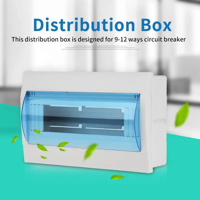 

Plastic Indoor Plastic Distribution Protection Box 9-12 Ways Circuit Breaker Distribution Box Waterproof Circuit Protector Tools