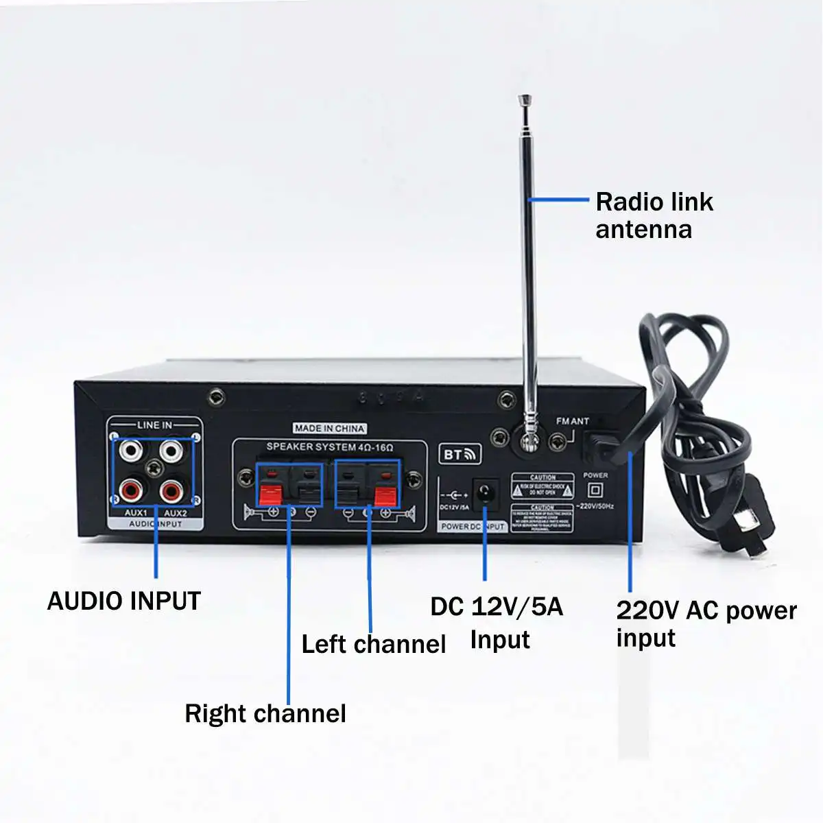 800 w bluetooth amplificador de 110 V/220 V DC 12 V entrada AUX USB SD casa teatro amplificadores Coche AMPLIFICADOR DE POTENCIA DE Audio