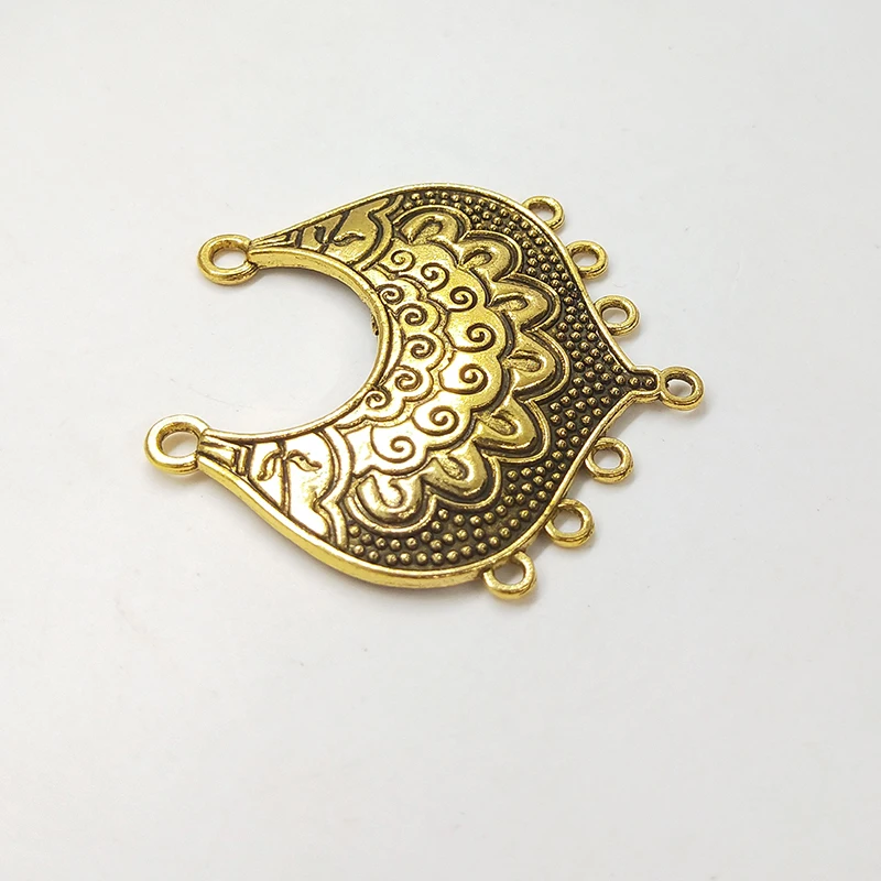 5 шт. пористые подвески для ожерелья 42 х40 мм|silver connectors|zinc alloy connectornecklace connector |