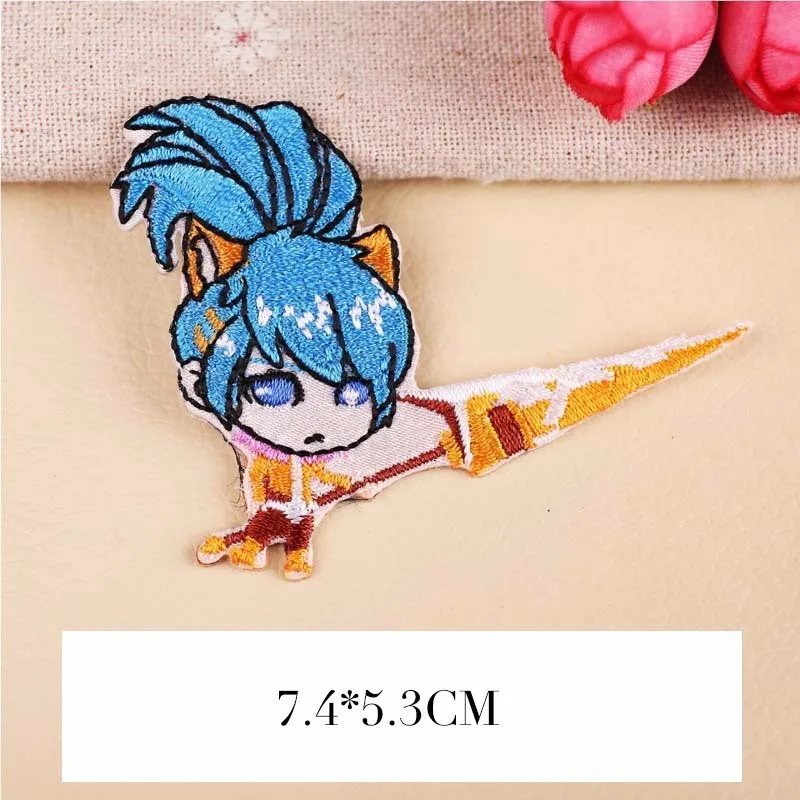 Punk Style Skull Patches Iron On 3D Diy Rose Umbrella Lollipop Embroidery Appliques Sewing Coat Hats Bags Badges Parches