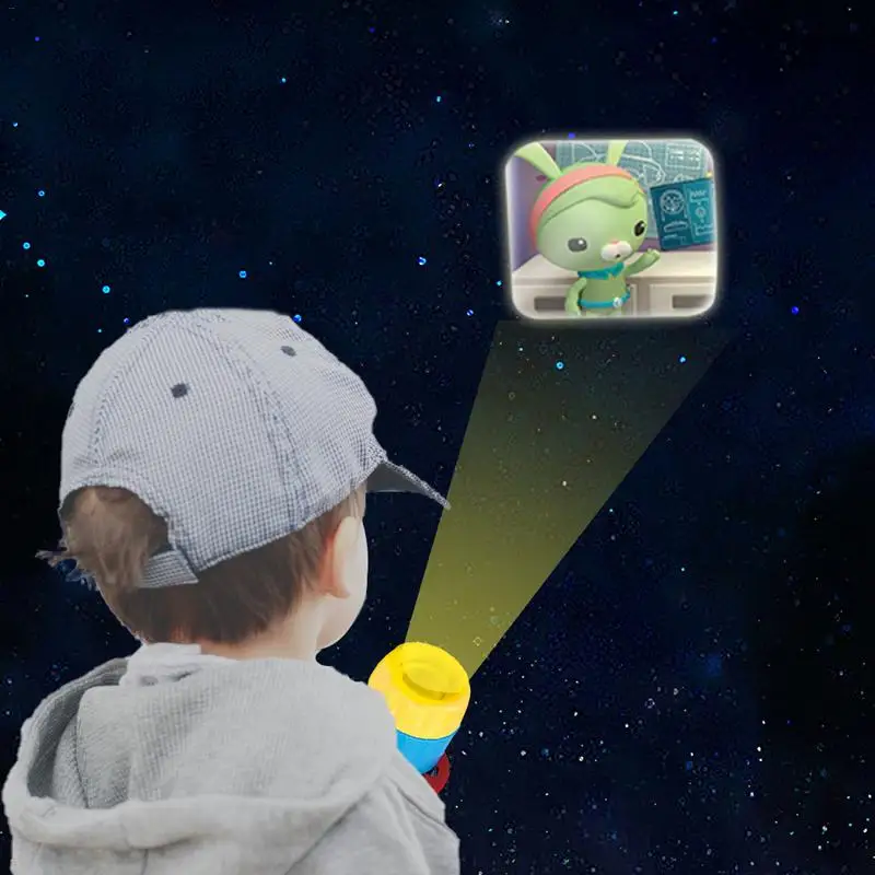 

Flashlight Starry Sky Projection Lamp Children's Projector Glowing Toy For Animal Dinosaur Traffic Space Bird Fish Projection