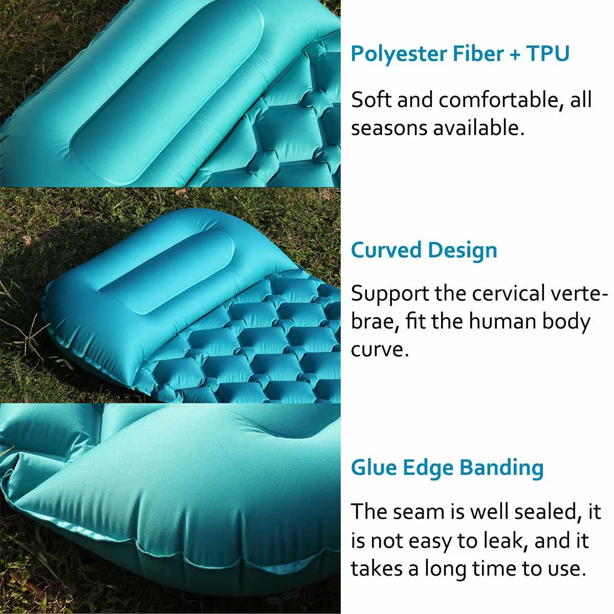 195*61*6 cm TPU نفخ وسادة النوم التخييم حصيرة مع وسادة مرتبة هوائية وسادة النوم حقيبة الأرائك الهواء نفخ 195*61*6 cm TPU نفخ وسادة النوم التخييم حصيرة مع وسادة مرتبة هوائية وسادة النوم حقيبة الأرائك الهواء نفخ