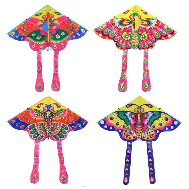 

90x50cm Bright Cloth Colorful Butterfly Kite Outdoor Foldable Kids Kites