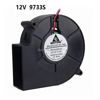 

1 Piece High Air Pressure 2Pin 9733 97x33mm 97mm Air Flow Cooler 12V Brushless DC Blower Fan