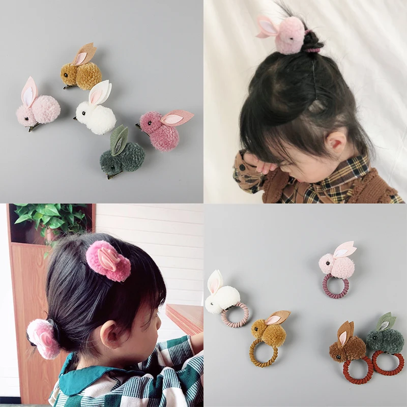 

LNRRABC cartoon 3D super realistic rabbit ears hair band hairpin plush animal girl accessories fashion popular boutique gift