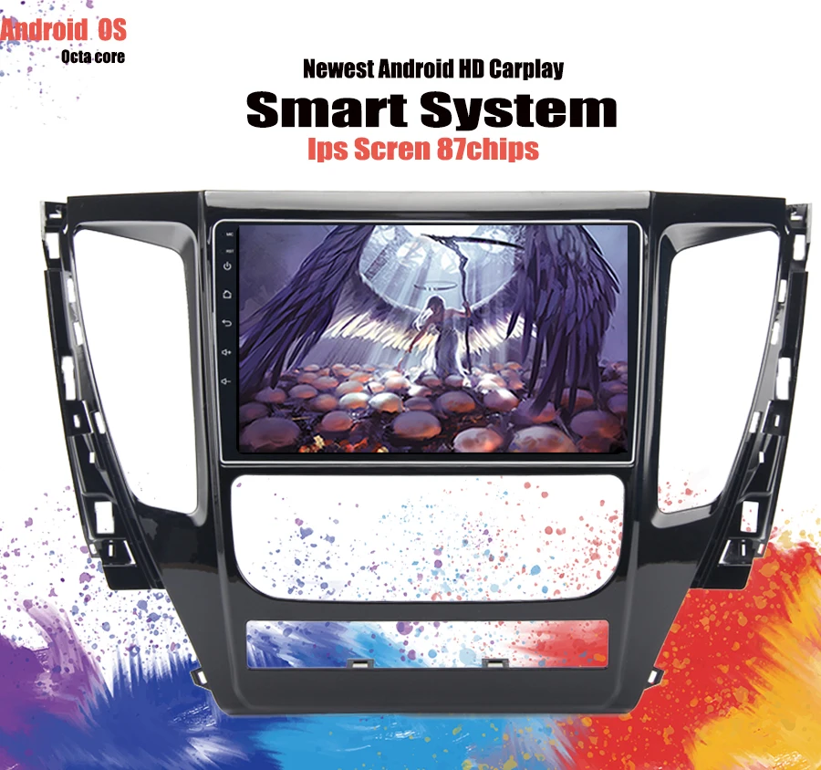 Discount Radio Multimedia Video Player Navigation GPS Android For Mitsubishi Pajero accessories sedan dvd Pajero 2017 -2019 Tape Recorder 2