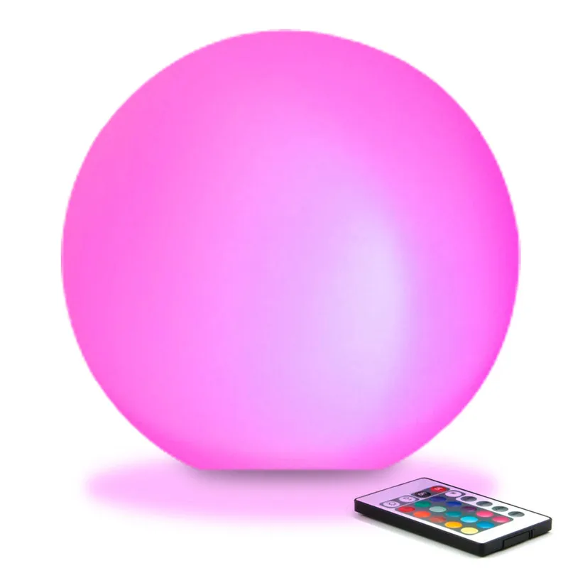 

LED Light Ball Shape D25cm Decoration Outdoor Lighting Garden Light Rechargeable Waterproof IP68 Night Lamp