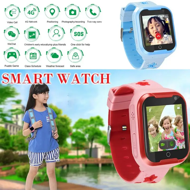 

DF40 Childrens 4G Call Smart Watch Mobile Support Voice Video Call Alarm SOS GPS Position SIM Card Android 6.0 Kids Smart Watch