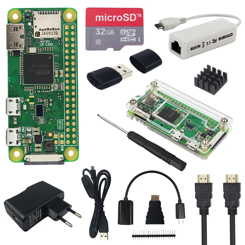 Raspberry Pi Zero W Kit + акриловый чехол дополнительная SD карта | Сенсорный экран 2 8 дюйма