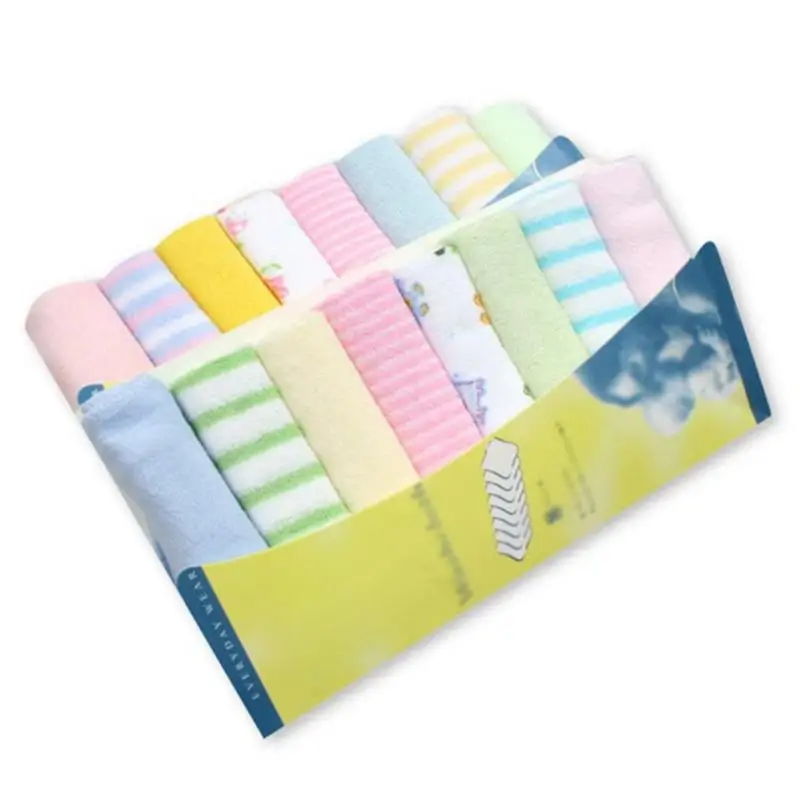 

8pcs Set Nursing Towels Baby Bibs Handkerchief Towel Washcloth Newborn Boys Girls Feeding Cotton Bibs For Kids