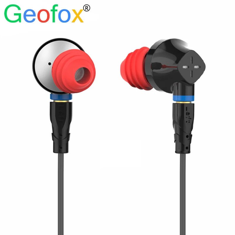 

Geofox DT6 1BA+1DD+Ceramic Piezoelectric Hybrid 3 Drive Unit In Ear Earphone With Detachable Detach MMCX DJ HIFI Metal Earphone