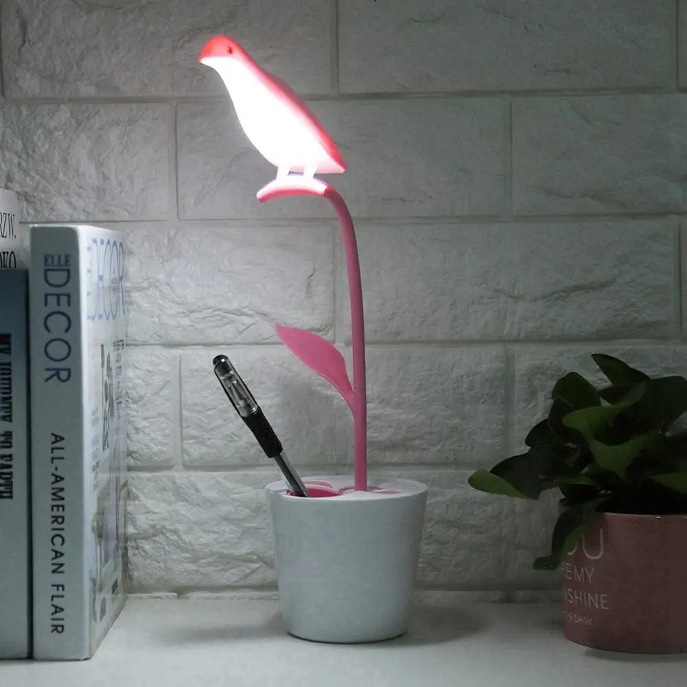 

LED Table Light Bird Style With USB Charging And Touch Control Desk Lamp For Study Bedroom University Dormitory Eye Protection