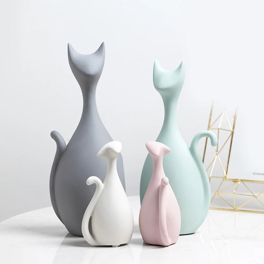 Goede Porselein standbeeld home decor ambachten kamer decoraties moderne ornament keramische beeldjes bruiloft decoraties